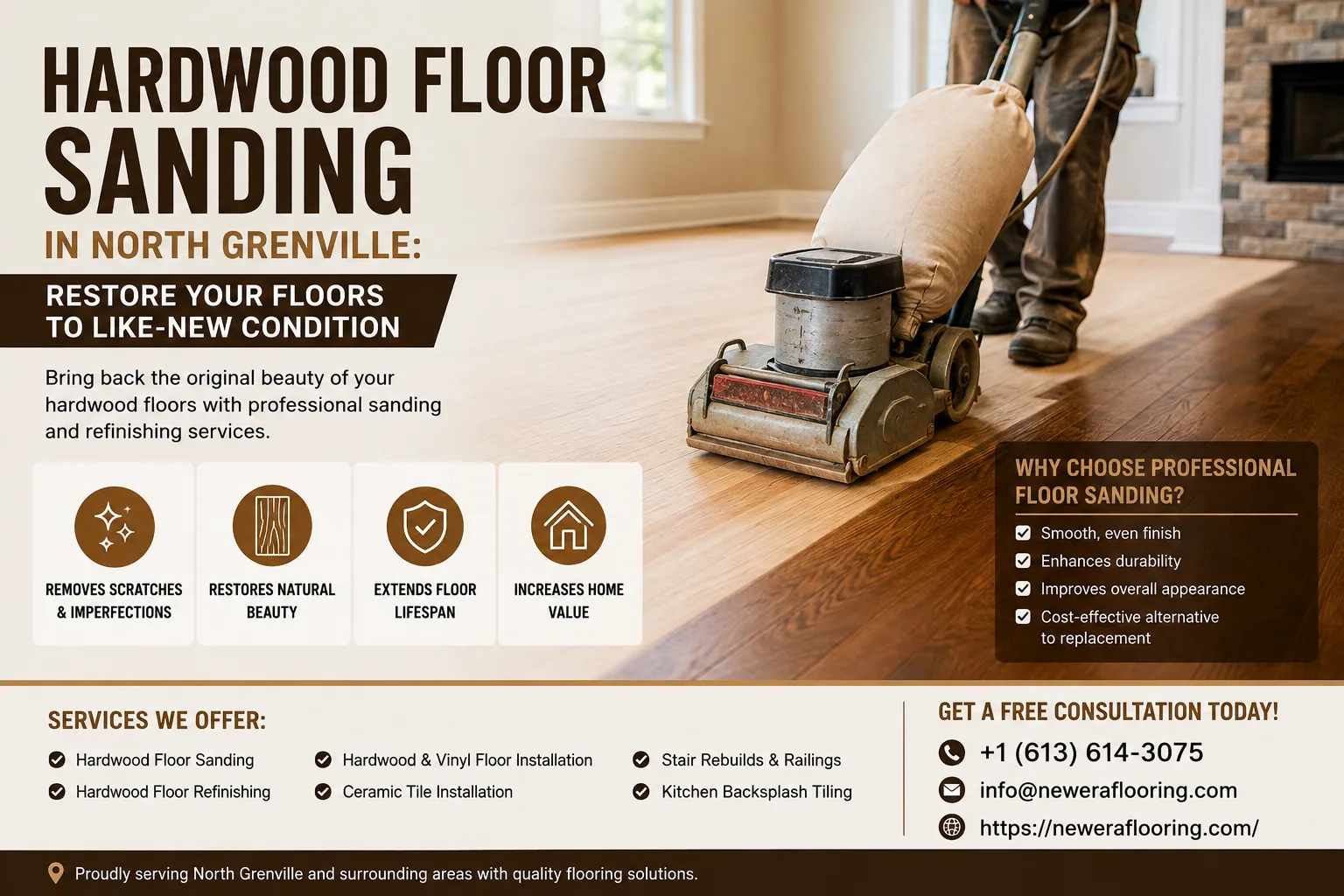 Hardwood Floor Sanding in North Grenville: Restore Your Floors to Like-New Condition
