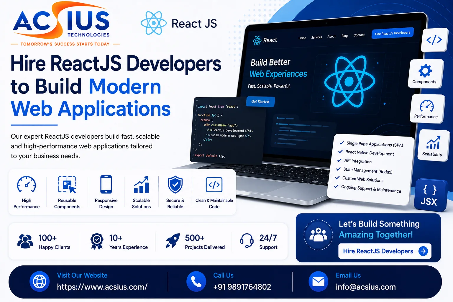 Hire ReactJS Developers to Build Modern Web Applications