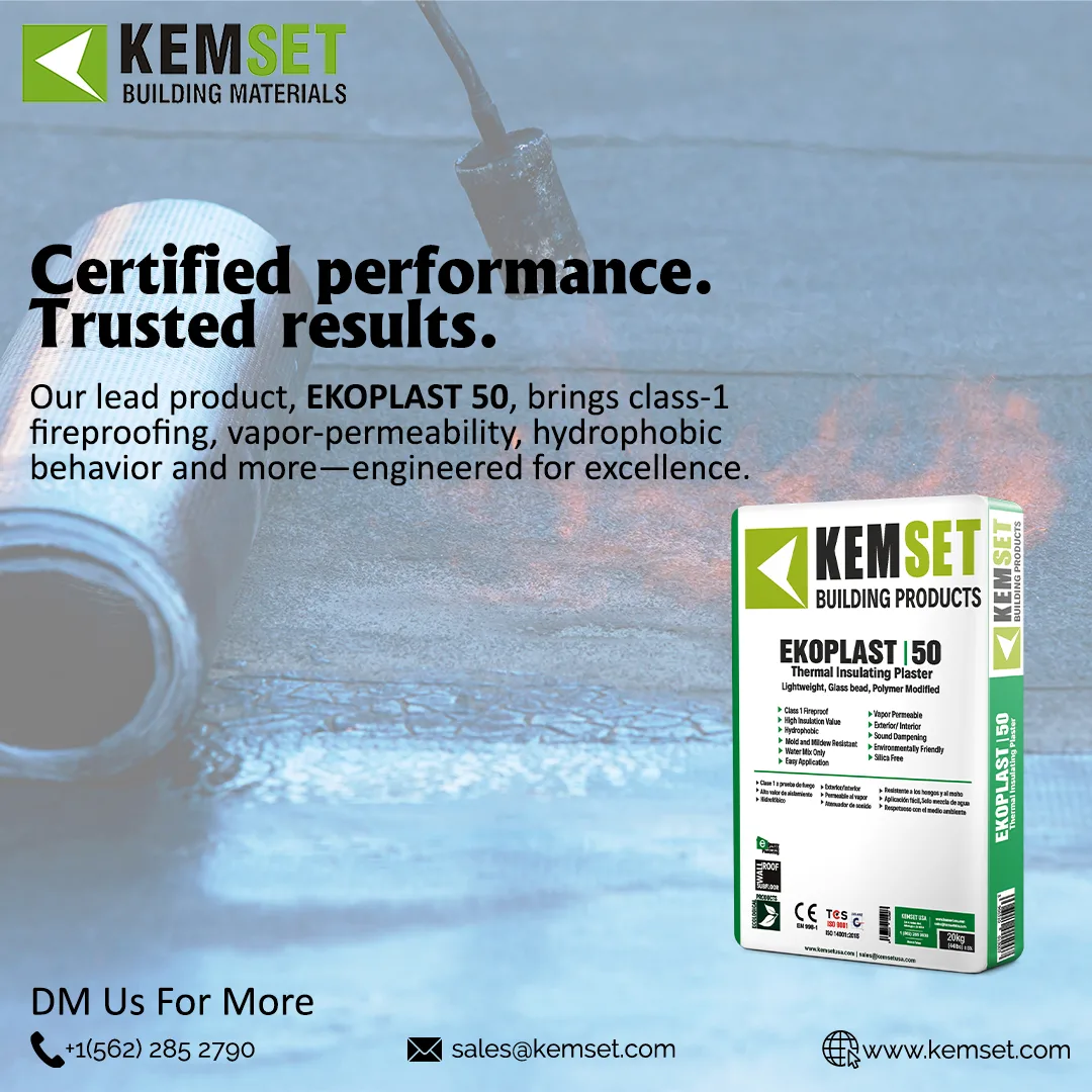 Protecting What's Above and Within: Kemset Building Materials' Solutions for Flat Roof Coating and Insulating Plaster in the USA