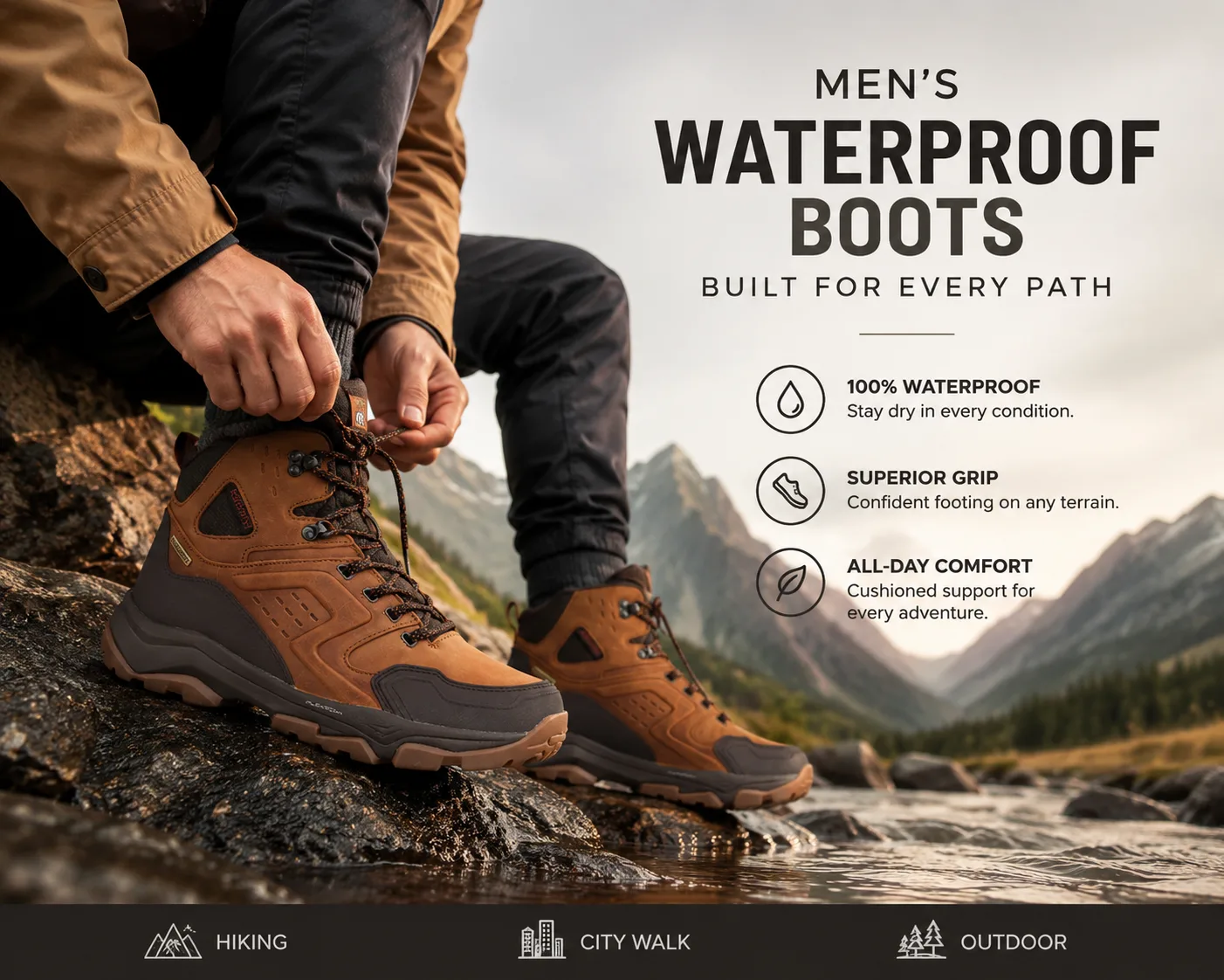 Why Men’s Waterproof Boots Are a Must-Have for Outdoor Adventures in the UK