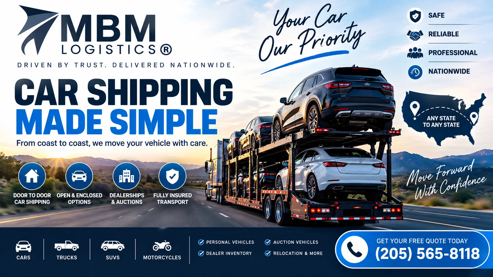 Cross Country Car Shipping Company | Get an Insured Quote