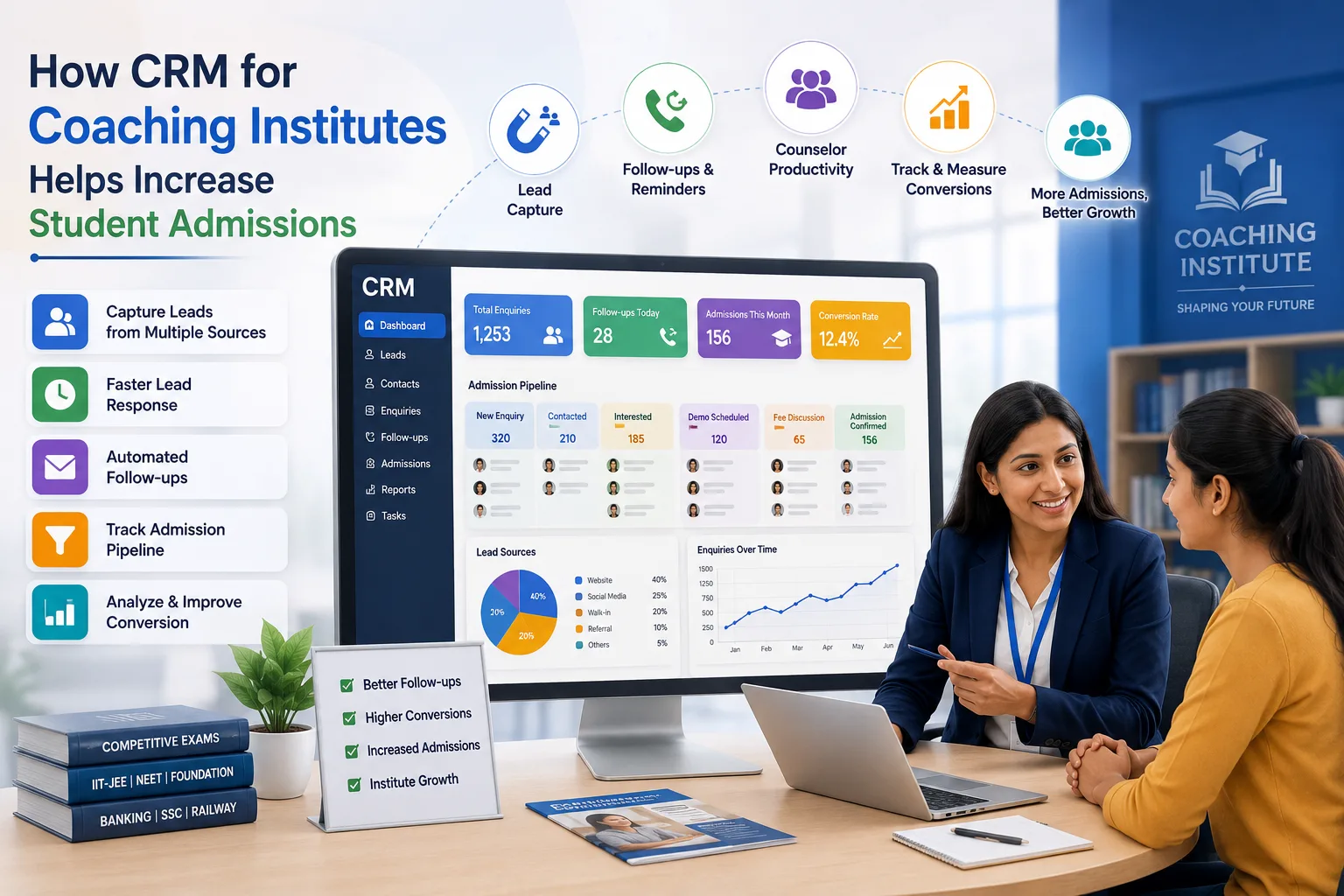 How CRM for Coaching Institutes Helps Increase Student Admissions