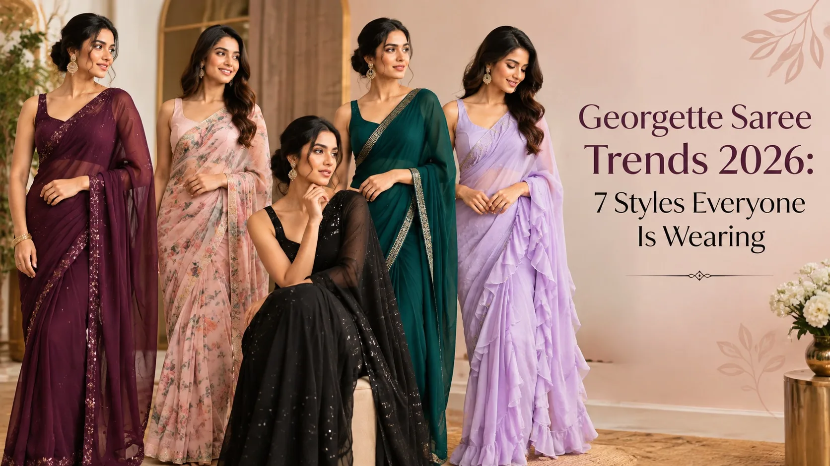 Georgette Saree Trends 2026: 7 Styles Everyone Is Wearing