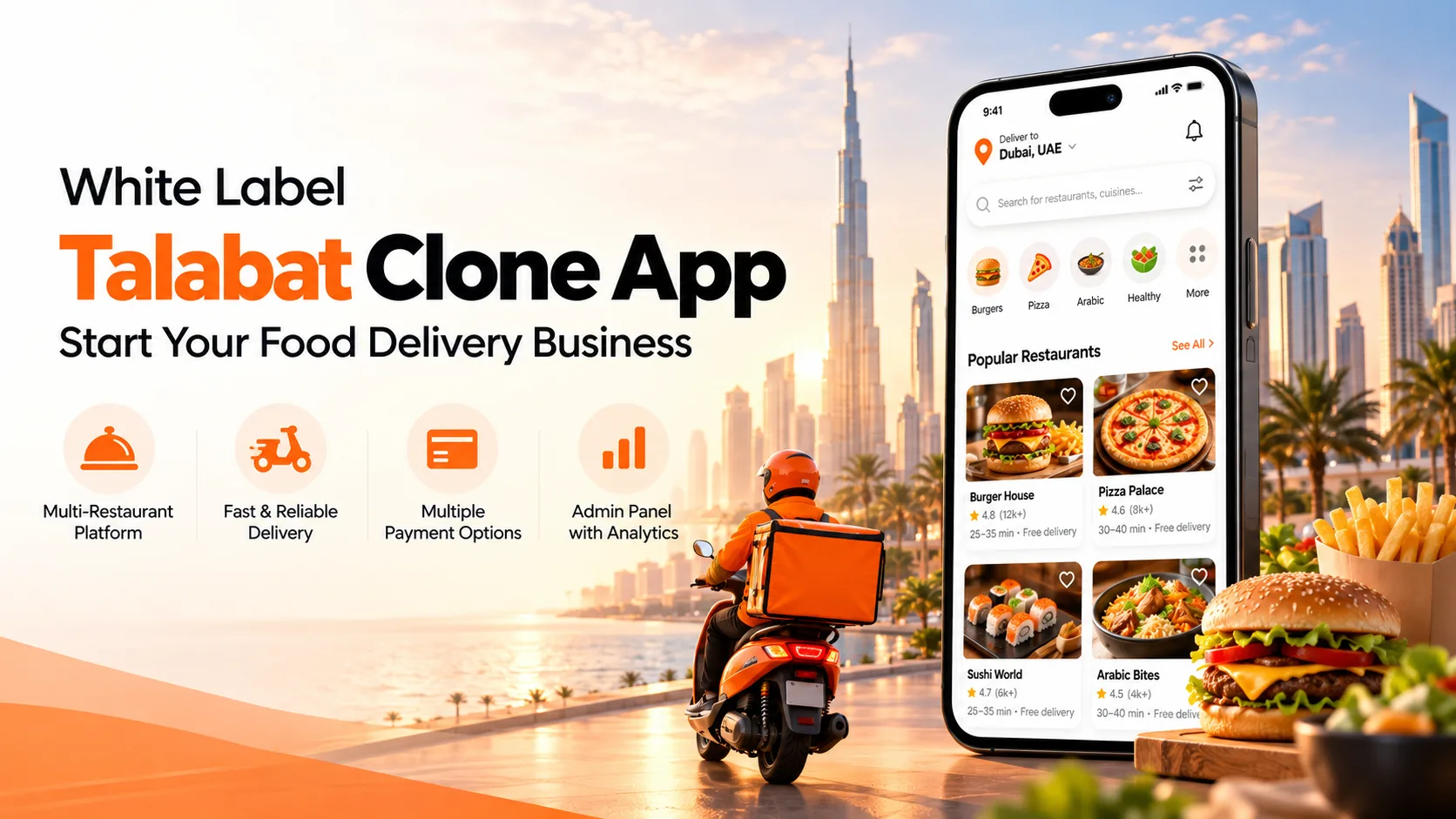White Label Talabat Clone App: Start Your Food Delivery Business