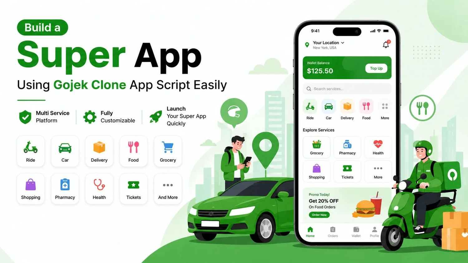 Build a Super App Using Gojek Clone App Script Easily