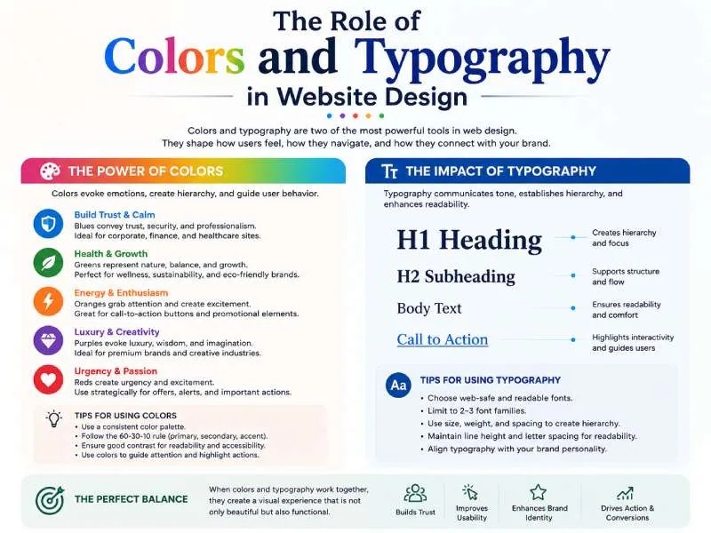 The Role of Colors and Typography in Website Design