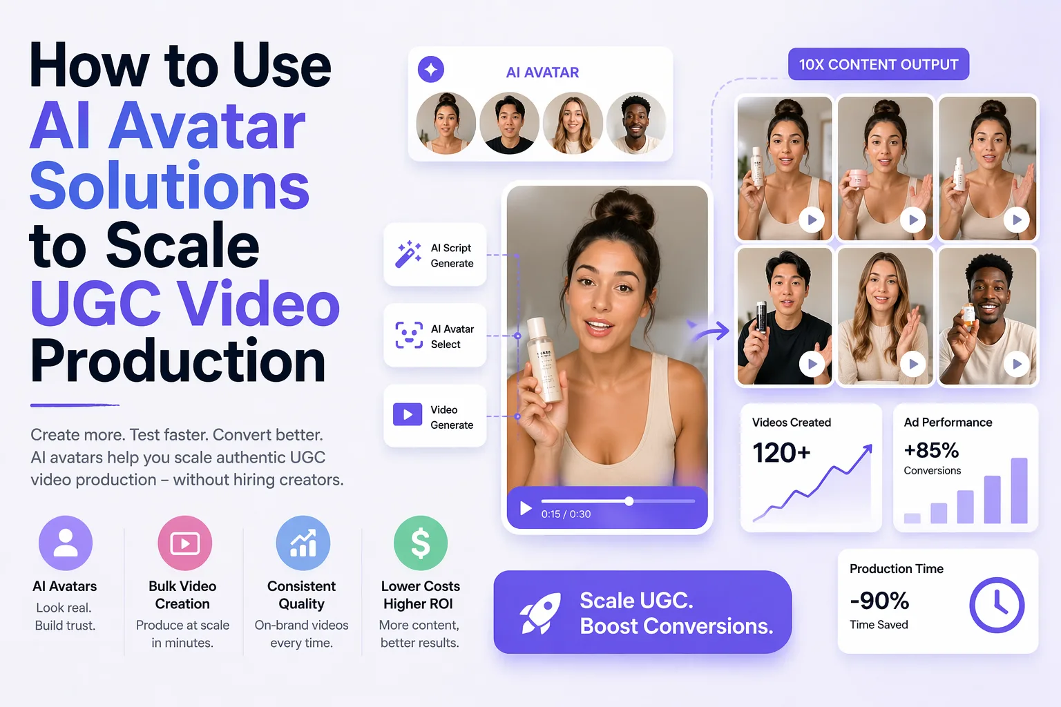 How to Use AI Avatar Solutions to Scale UGC Video Production