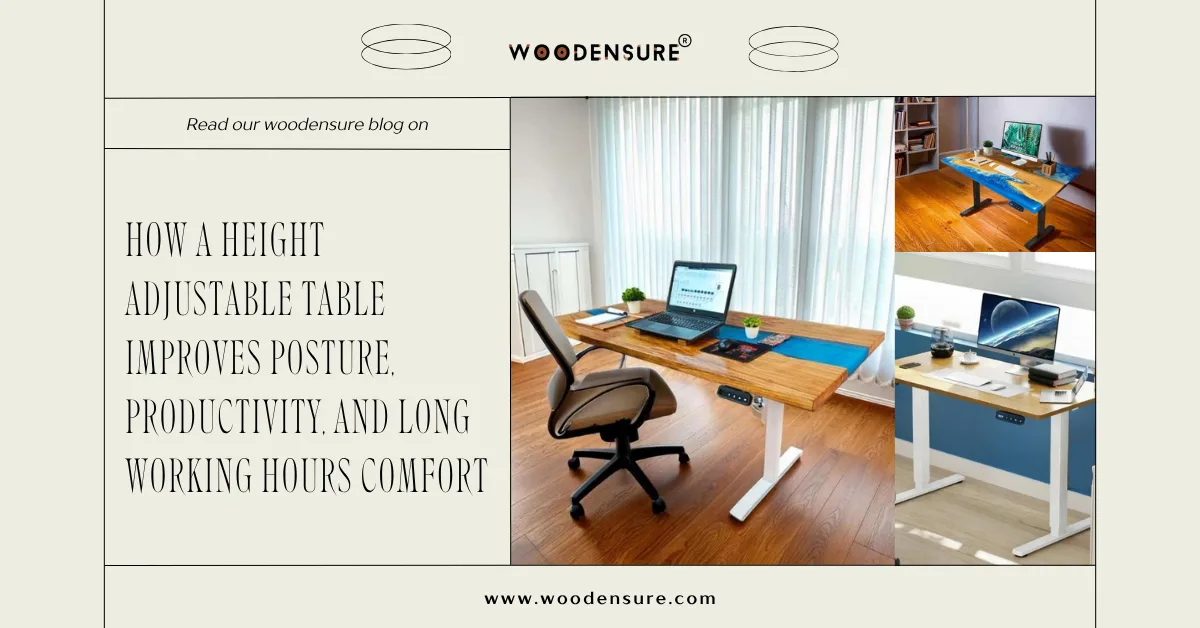 How a Height Adjustable Table Improves Posture, Productivity, and Long Working Hours Comfort