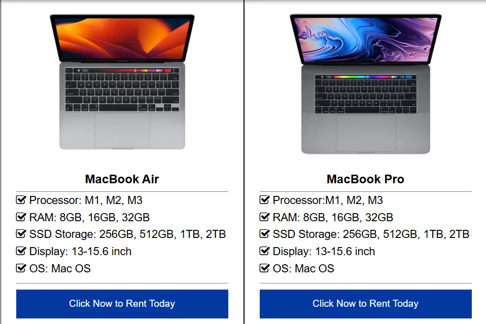 Where Can I Rent MacBook Air at the Best Price?