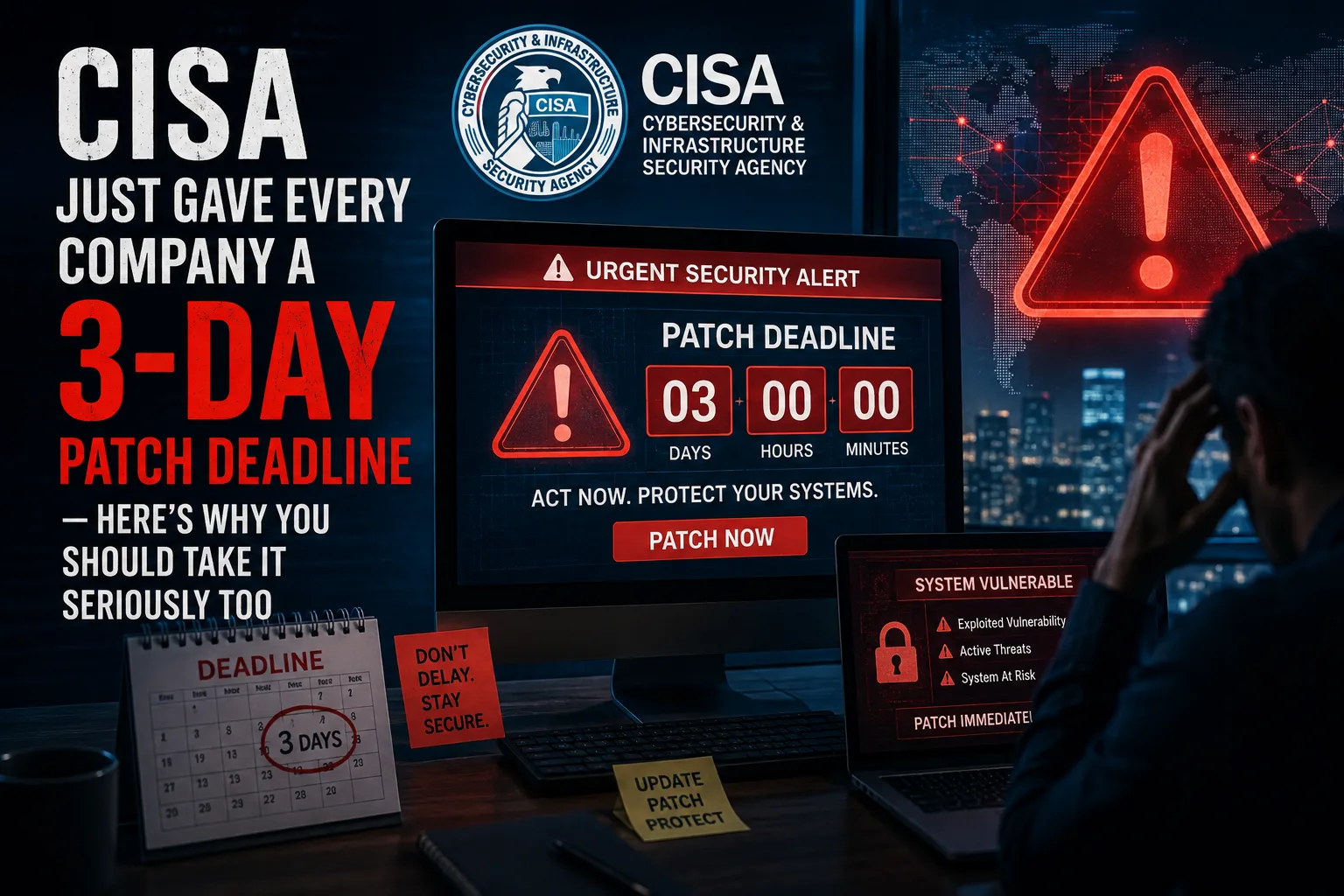 CISA Just Gave Every Company a 3-Day Patch Deadline — Here's Why You Should Take It Seriously Too