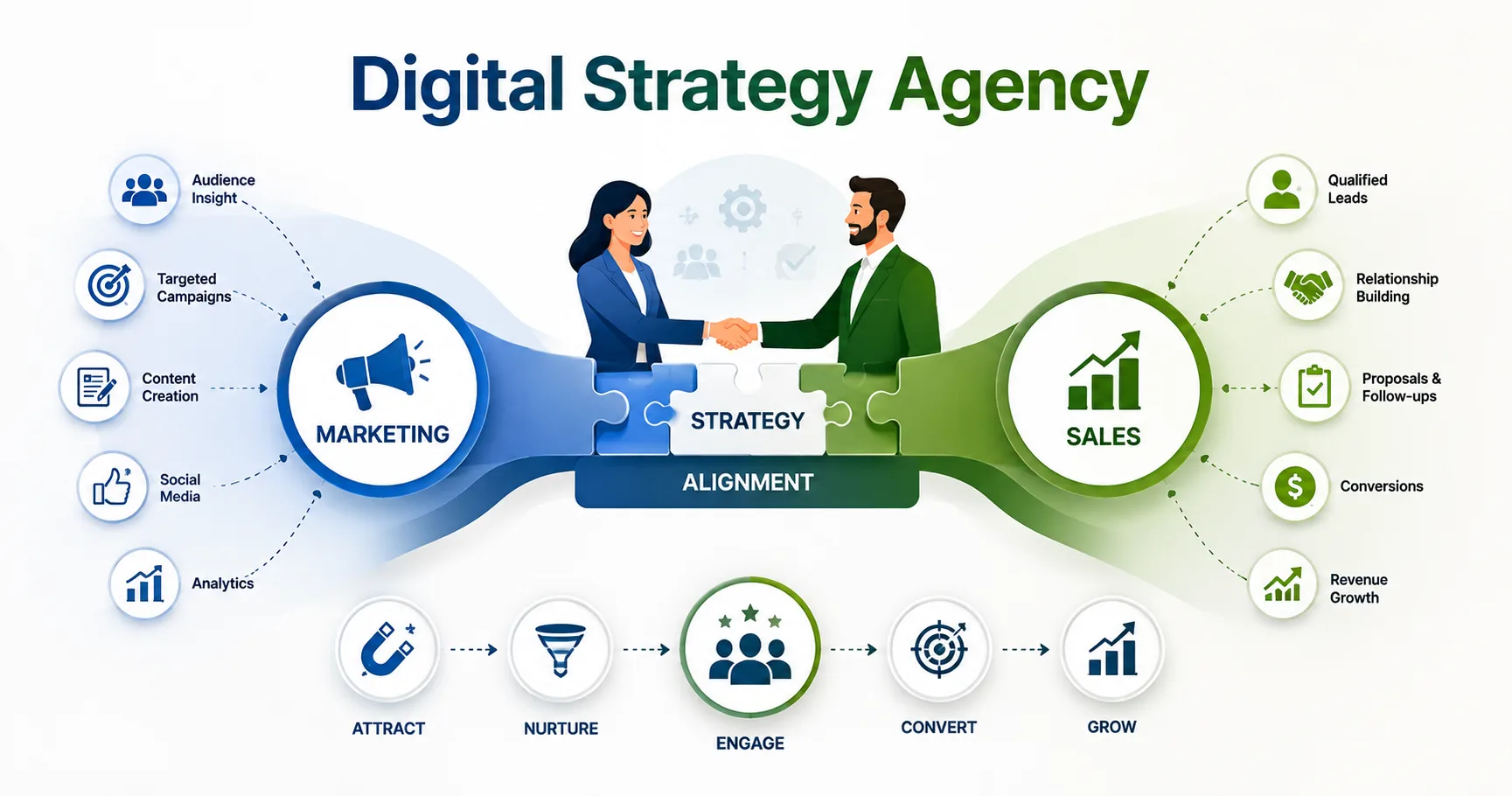 How Can a Digital Strategy Agency Connect Marketing With Sales?