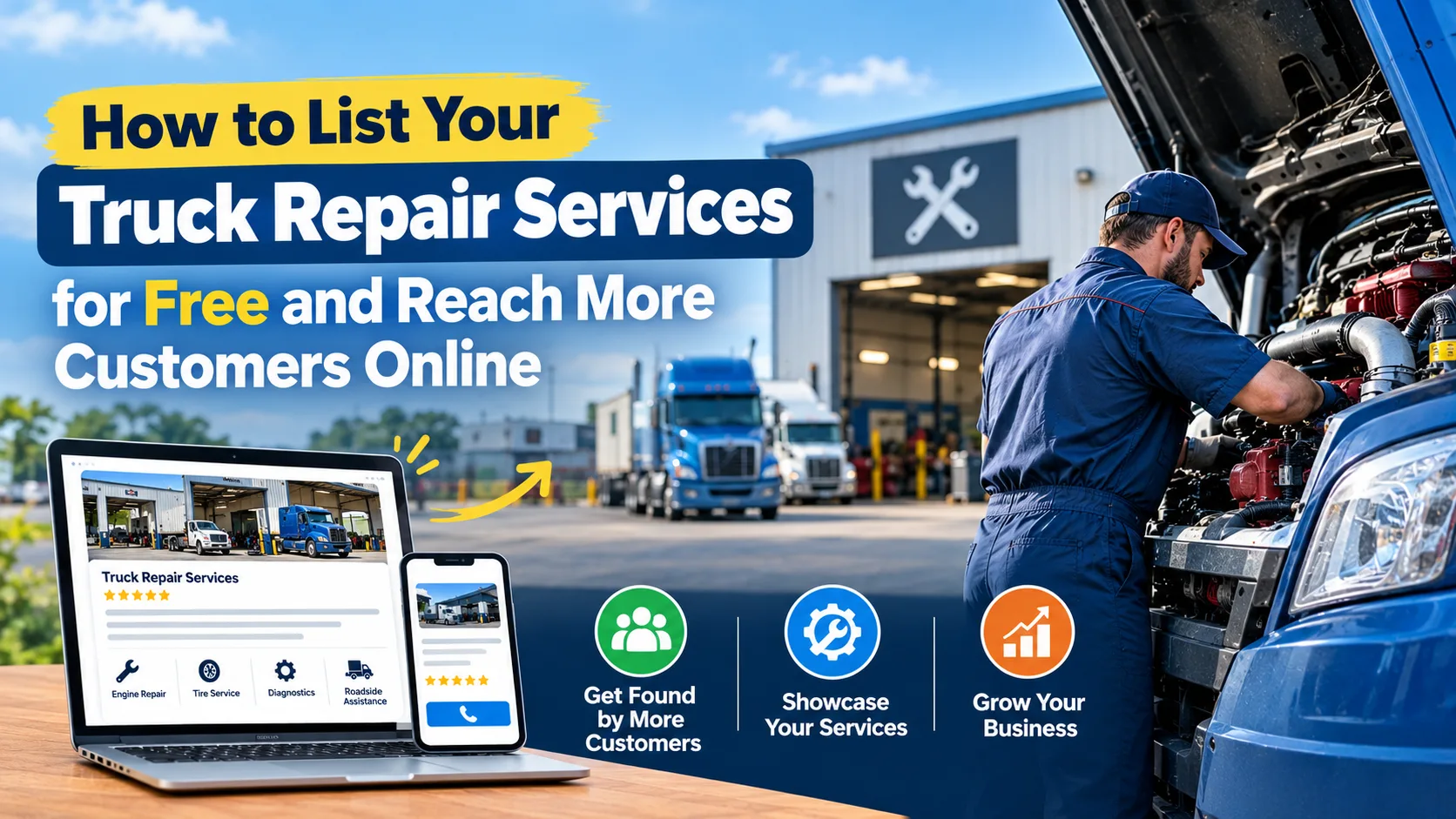 How to List Your Truck Repair Services for Free and Reach More Customers Online