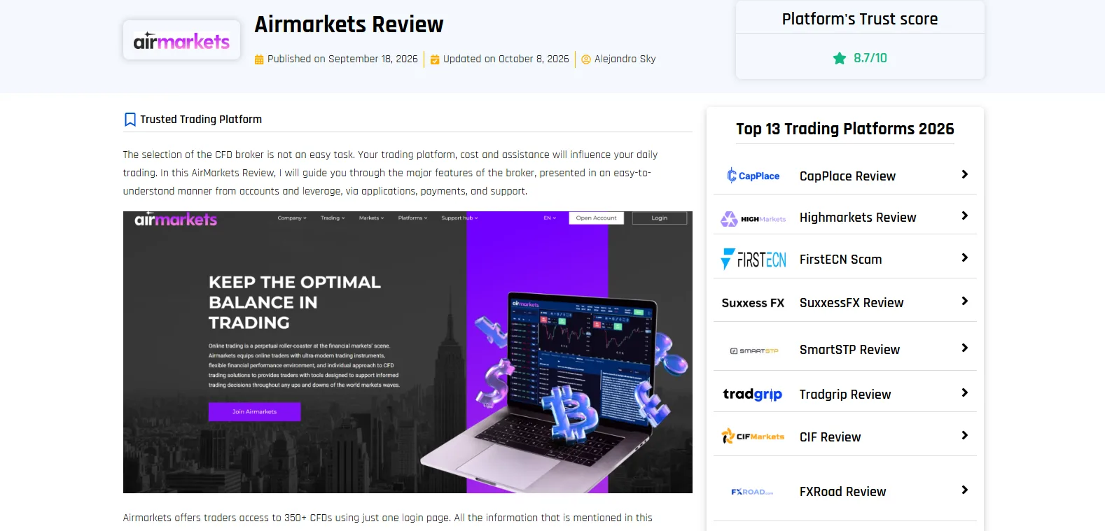 Understanding AirMarkets and Its Approach to Online Trading