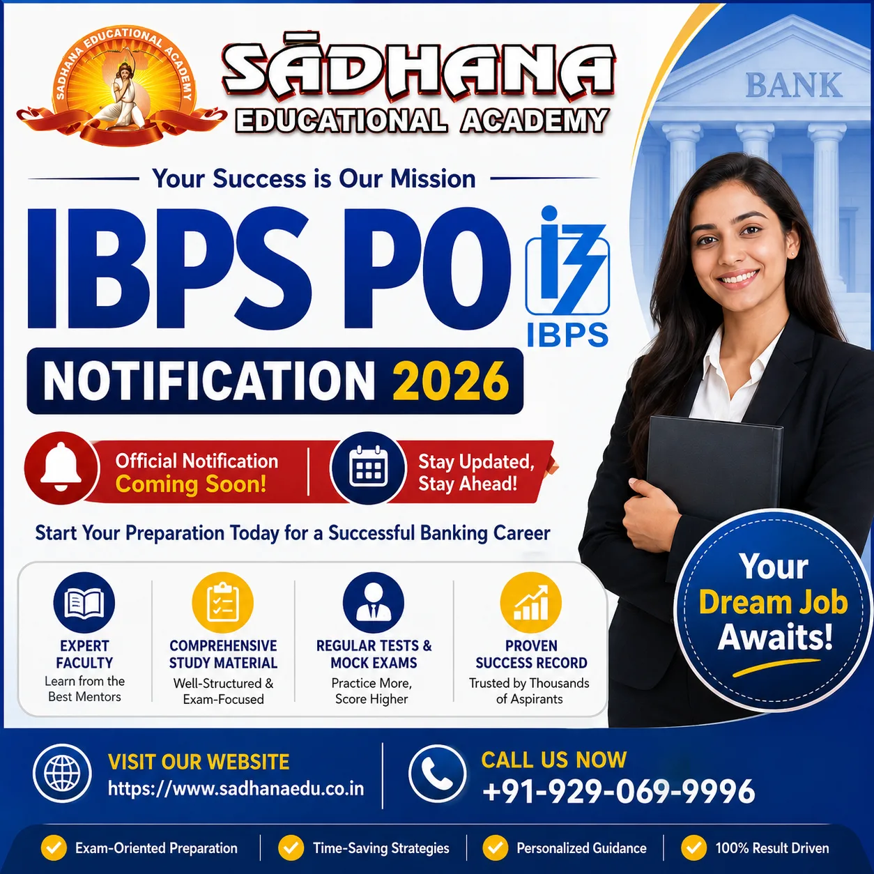 IBPS PO Notification 2026 Coaching in Hyderabad | Sadhana Educational Academy