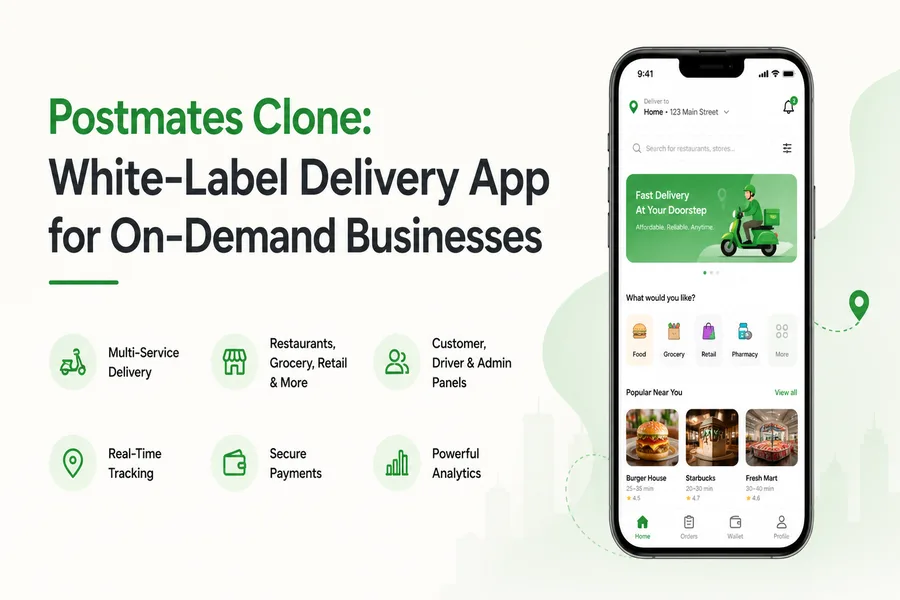 Postmates Clone: White-Label Delivery App for On-Demand Businesses