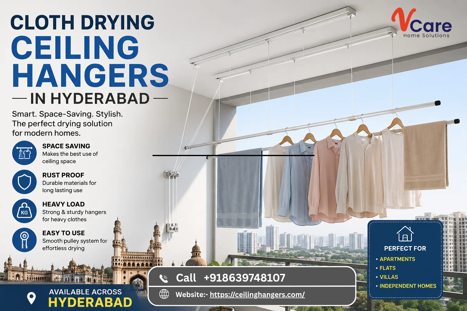 Why More Families Are Choosing Cloth Drying Ceiling Hangers in Hyderabad