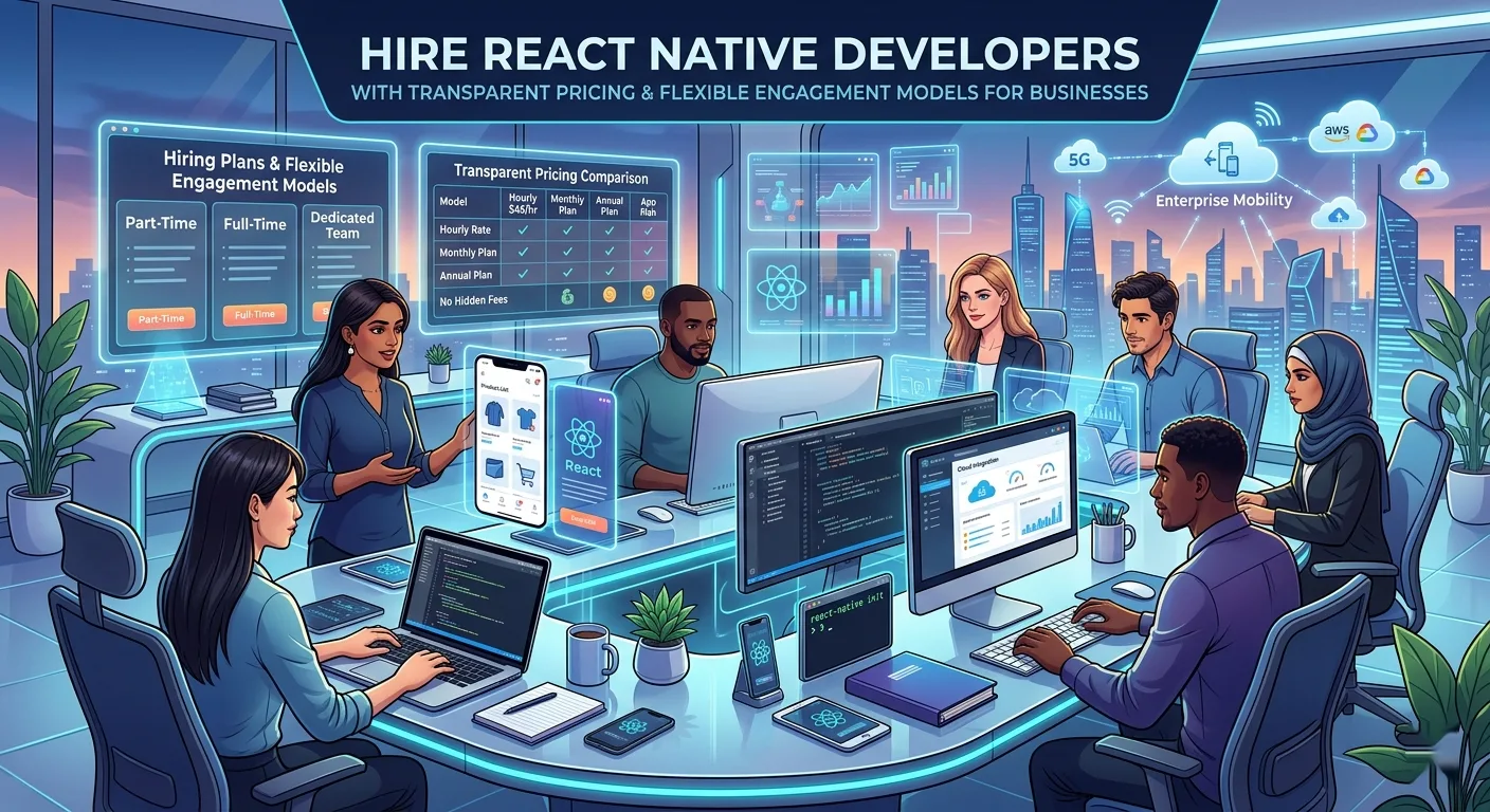 Hire React Native Developers With Transparent Pricing and Flexible Engagement Models for Businesses