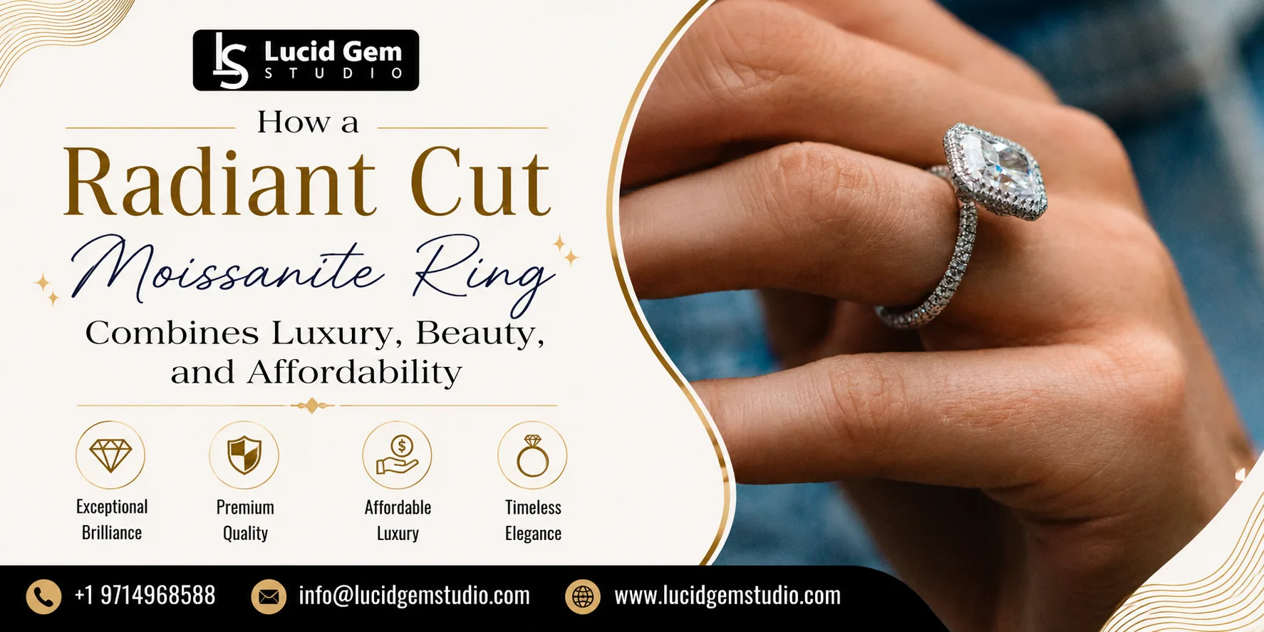 How a Radiant Cut Moissanite Ring Combines Luxury, Beauty, and Affordability