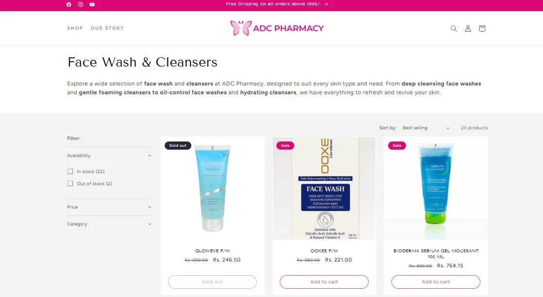 Best Face Wash & Moisturisers in Ghaziabad | ADC Shop