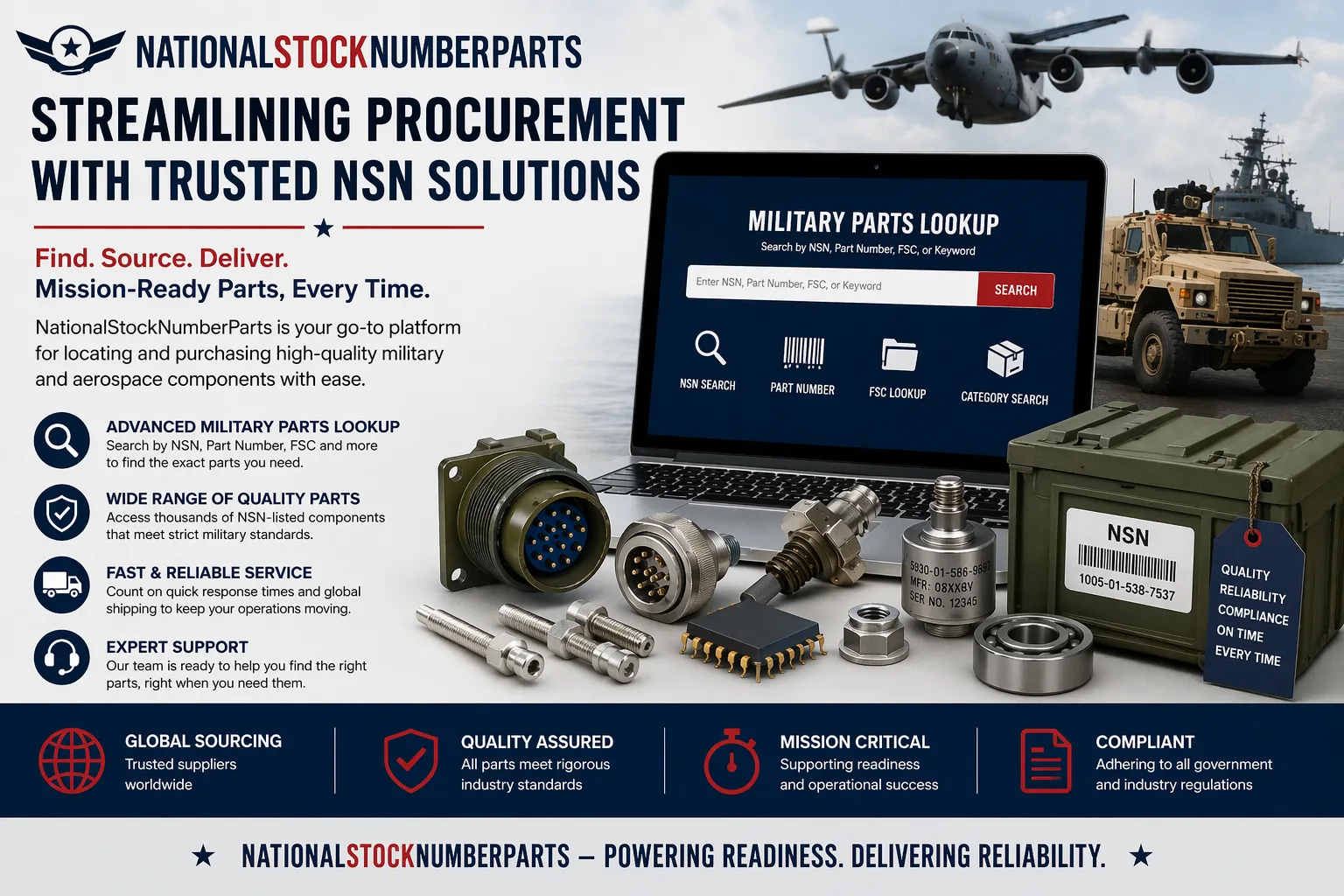 Streamlining Procurement with NationalStockNumberParts: Your Go-To Platform for Military Parts Lookup
