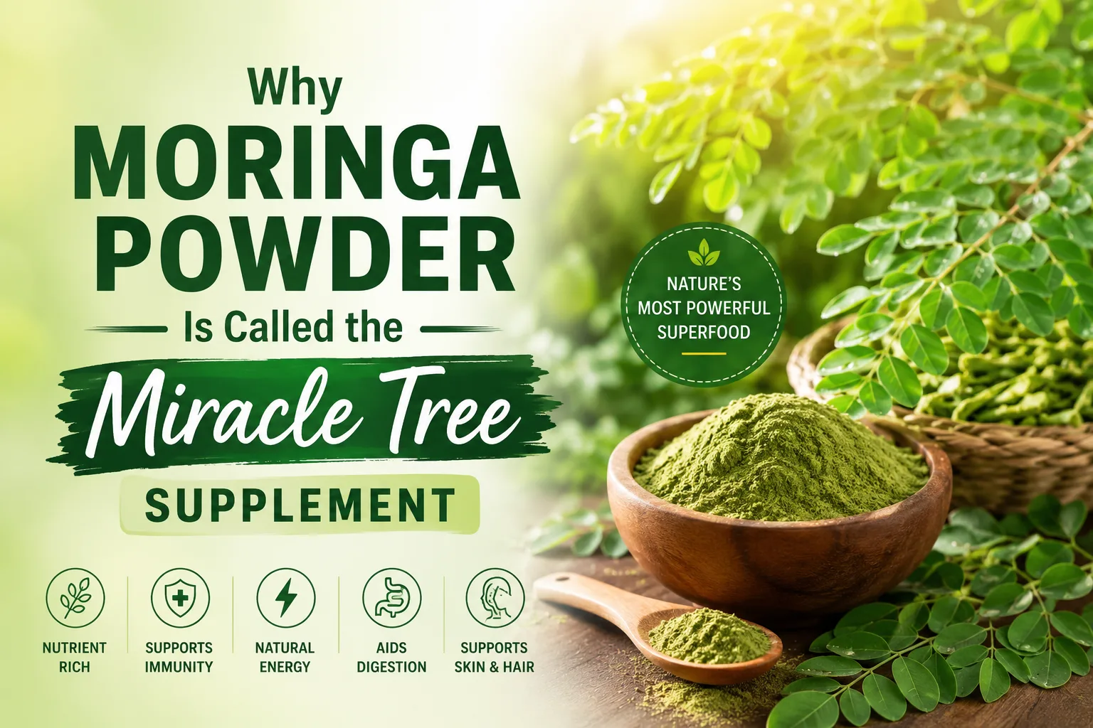 Why Moringa Powder Is Called the Miracle Tree Supplement