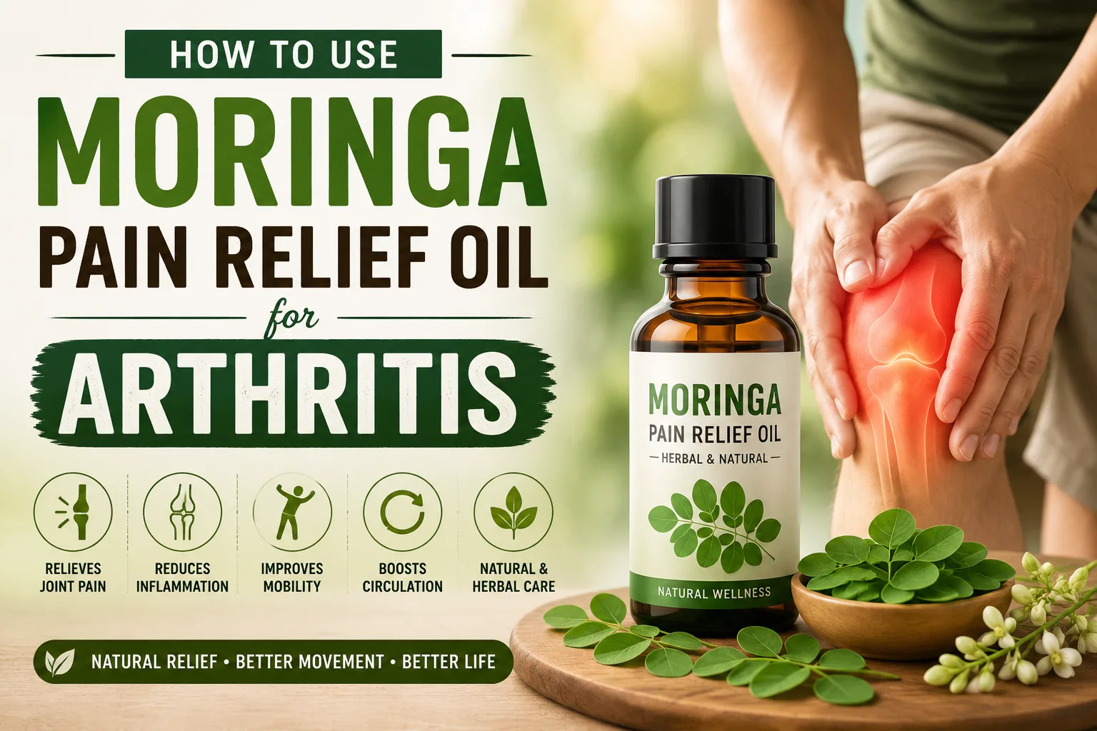How to Use Moringa Pain Relief Oil for Arthritis