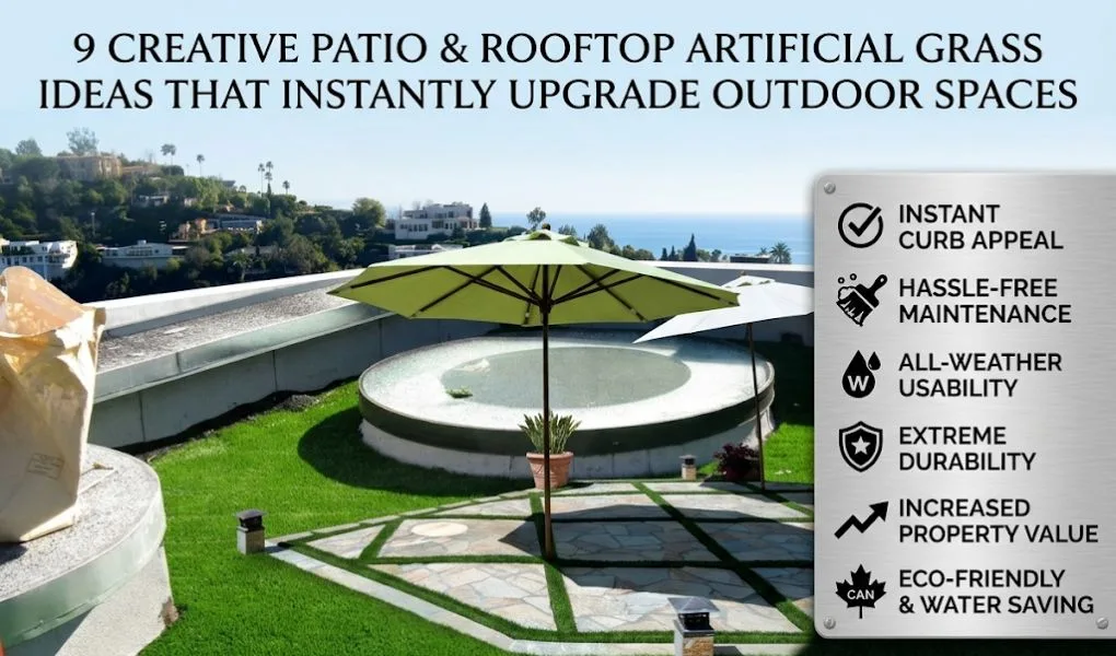9 Creative Patio & Rooftop Artificial Grass Ideas That Instantly Upgrade Outdoor Spaces