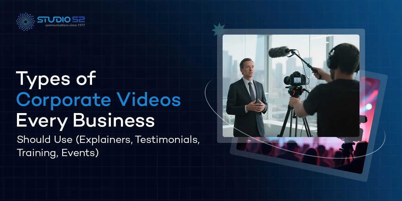 Essential Corporate Video Types Every Business Should Leverage (Explainers, Testimonials, Training, Events)