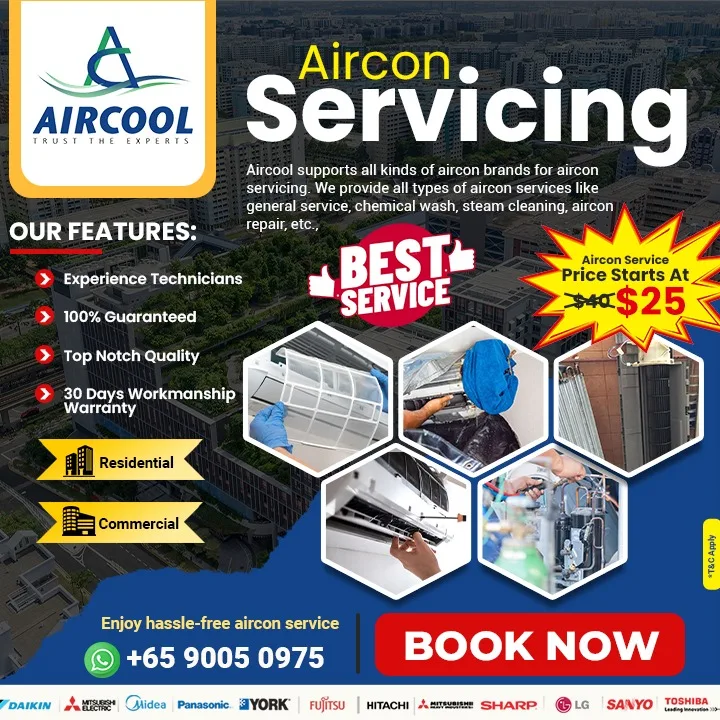 How do I book aircon servicing online?