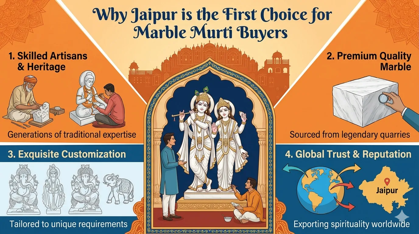 Why Jaipur is the First Choice for Marble Murti Buyers
