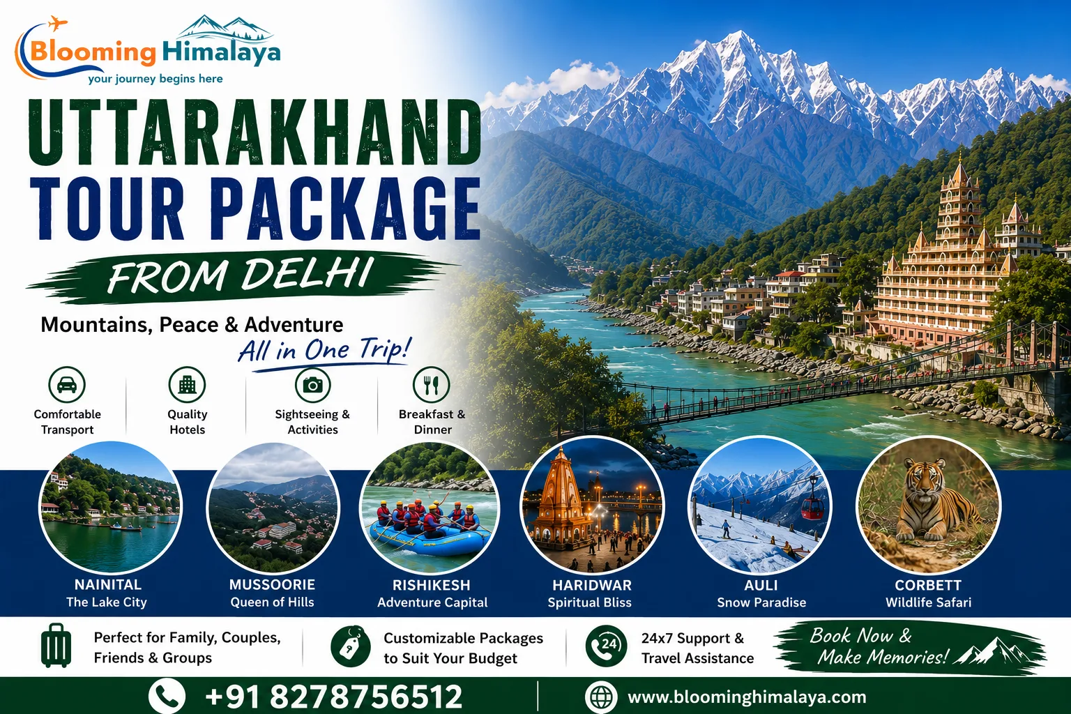 Uttarakhand Tour Package from Delhi: Perfect Mountain Trip