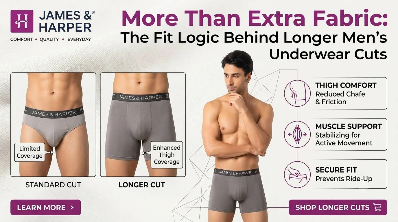 What a Longer Cut Means in Men’s Underwear for Upper-Thigh Coverage