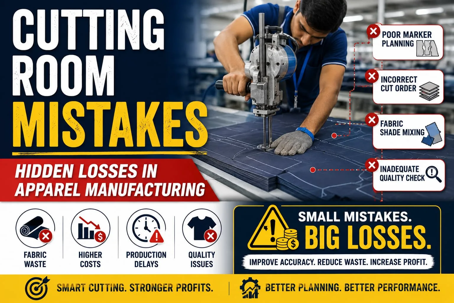 Cutting Room Mistakes That Quietly Increase Fabric Consumption in Garment Factories