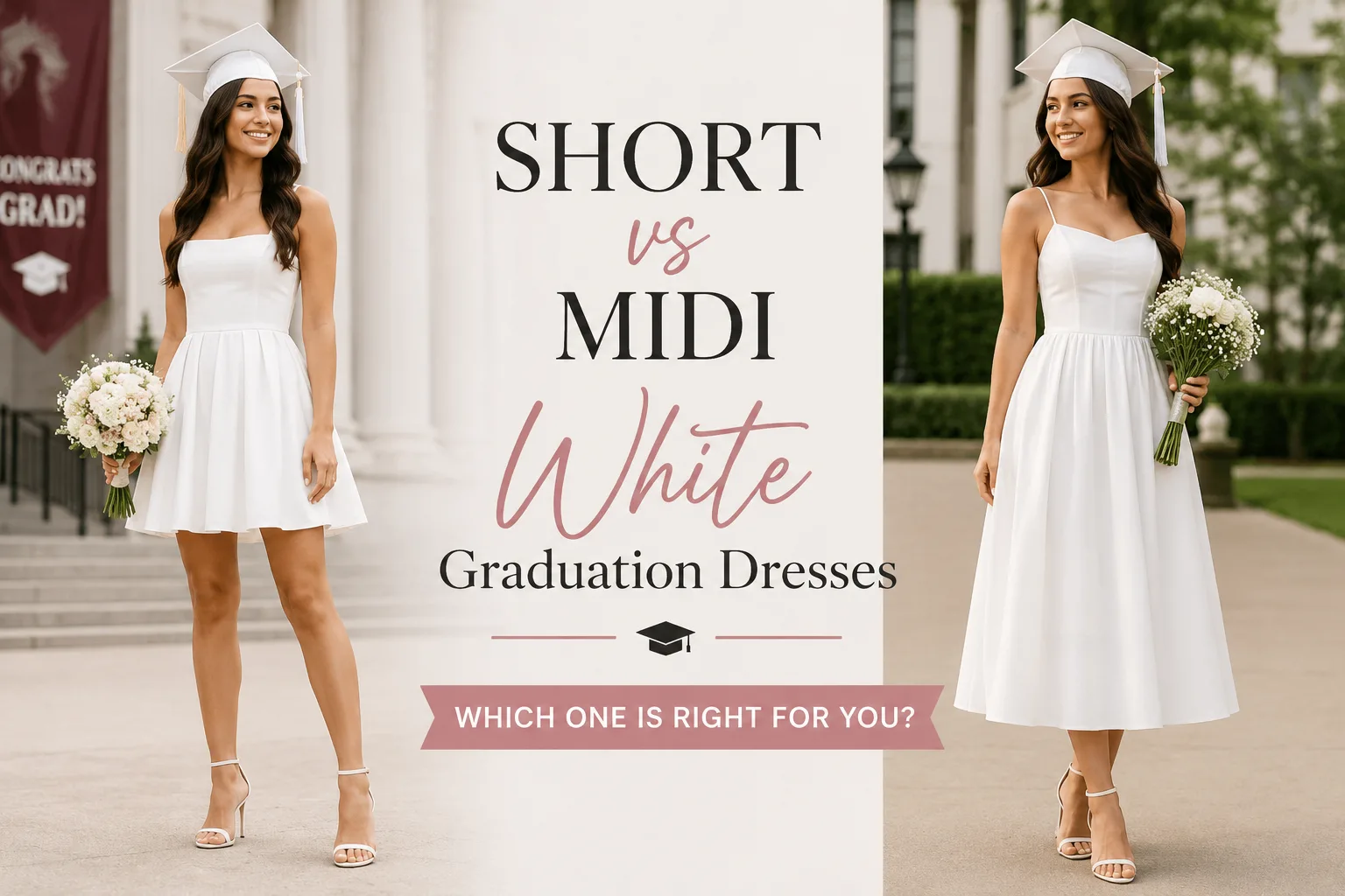 Short vs Midi White Graduation Dresses: Which One Is Right for You?
