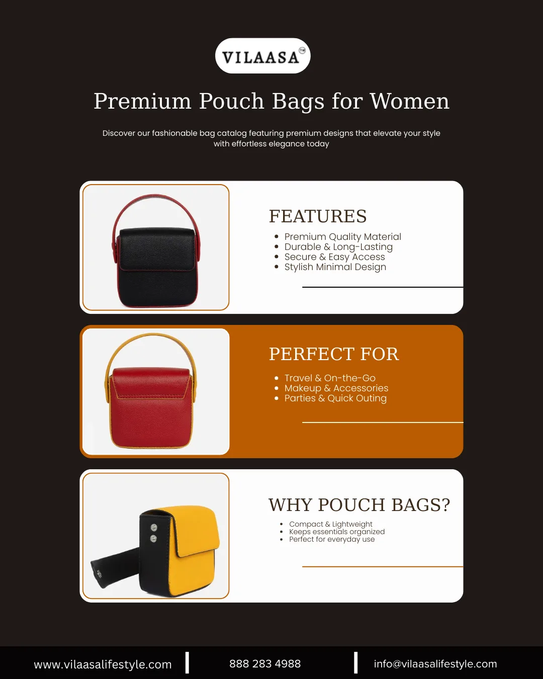 Leather Pouch Bags for Women – Stylish & Easy to Carry