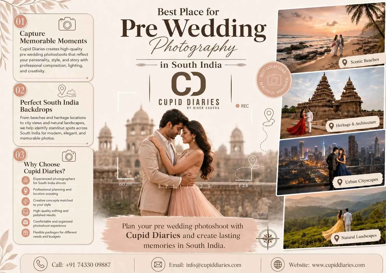 Best Place for Pre Wedding Photography in South India