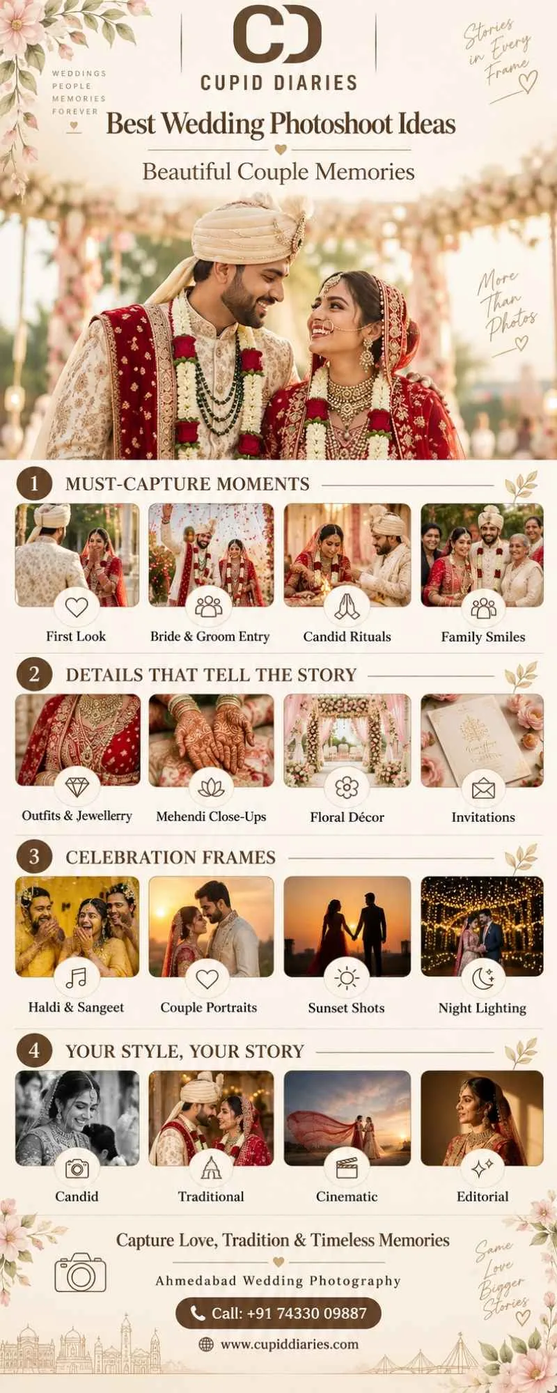 Top Wedding Photoshoot Ideas for Beautiful Couple Memories