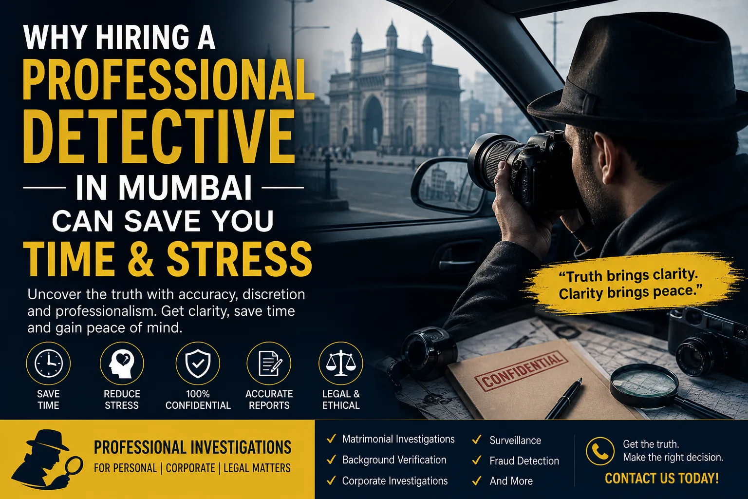 Why Hiring a Professional Detective in Mumbai Can Save You Time & Stress