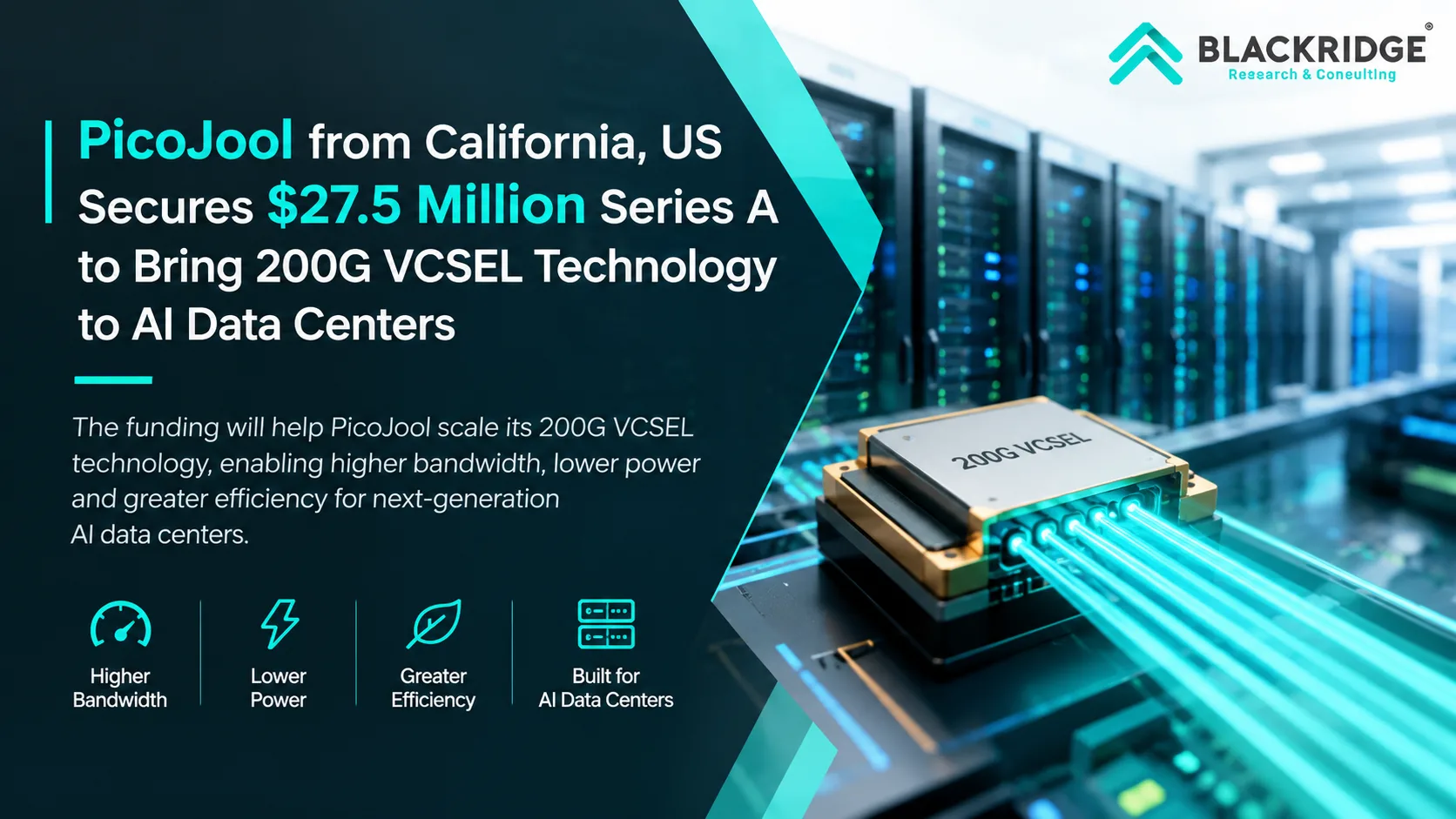 PicoJool from California, US Secures $27.5 Million Series A to Bring 200G VCSEL Technology to AI Data Centers