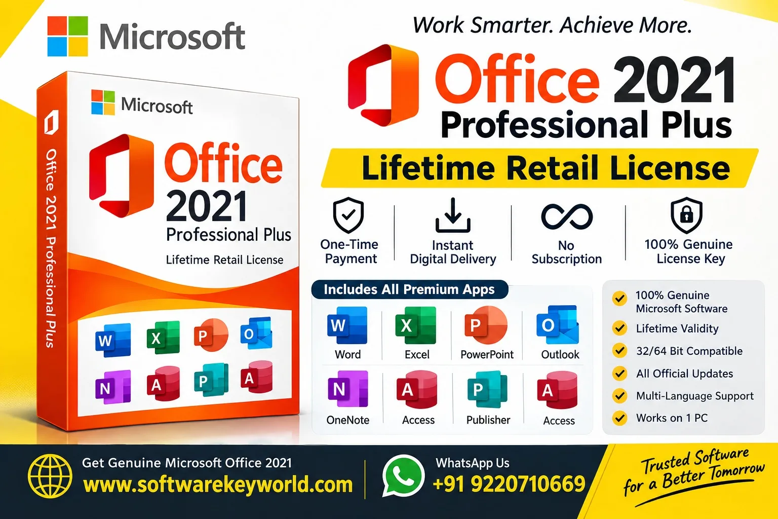 Office 2021 Professional Plus – Lifetime License Key (Retail)