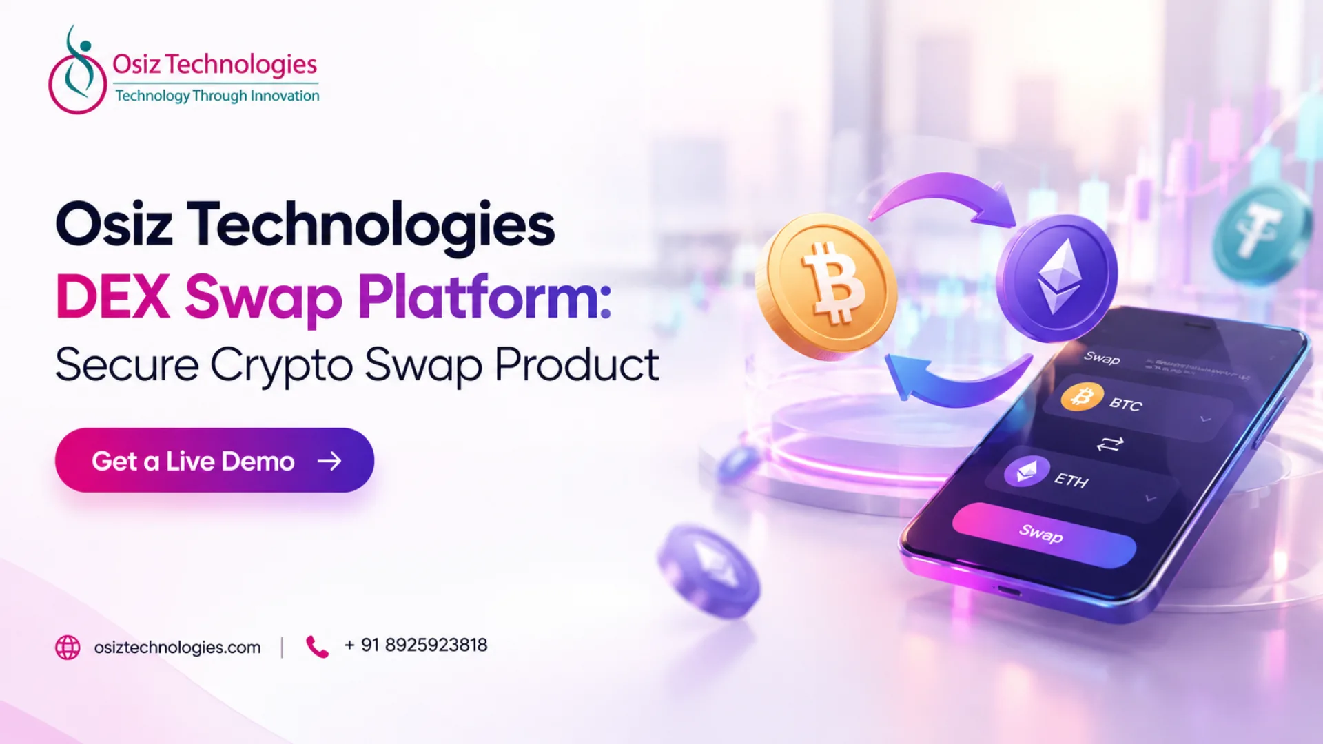Osiz Technologies DEX Swap Platform: Secure Crypto Swap Product | Get a Live Demo