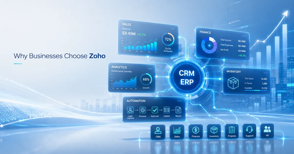 Why Businesses Are Switching to Zoho for CRM and ERP Solutions