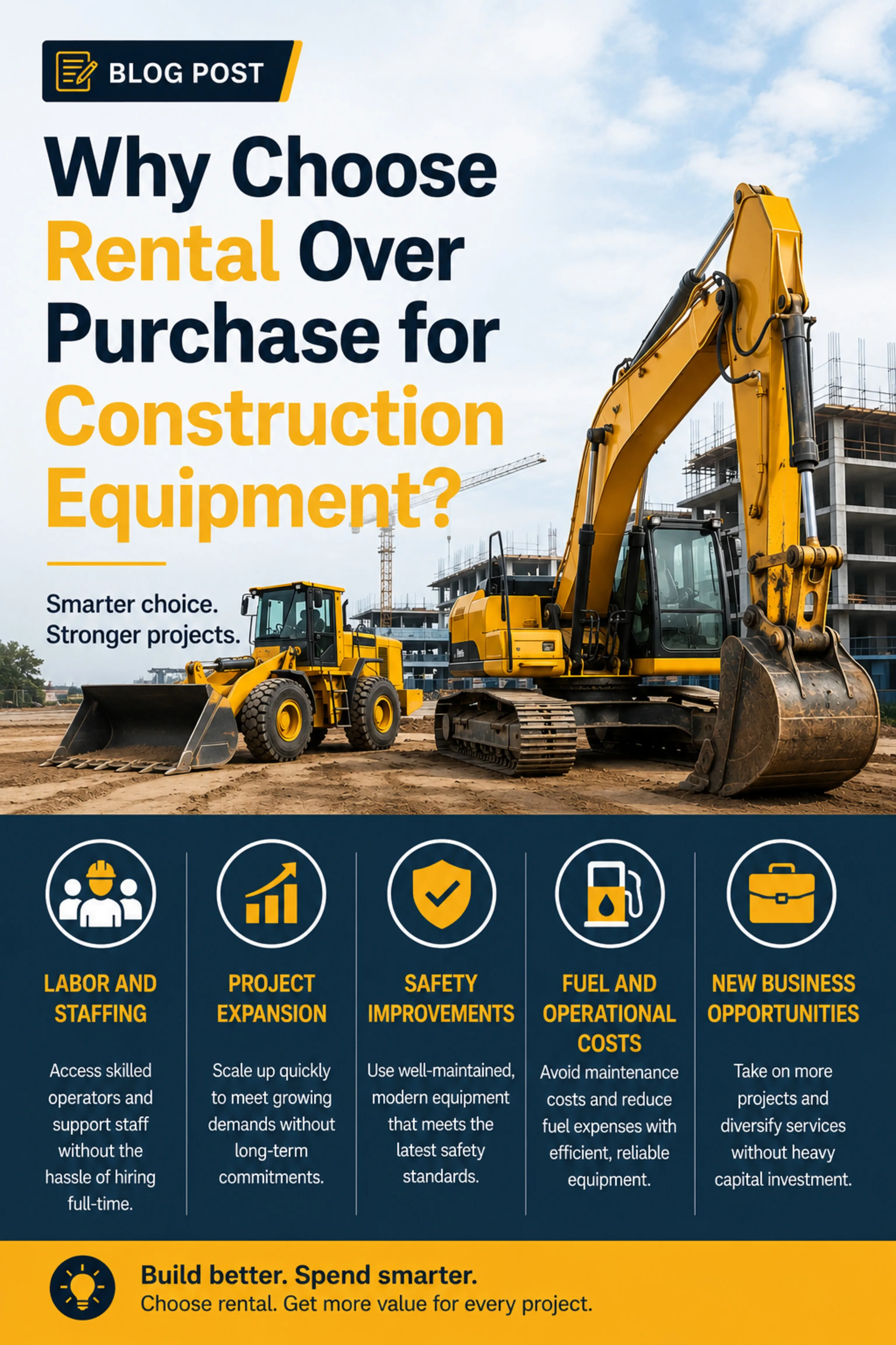 Why Choose Rental Over Purchase for Construction Equipment?