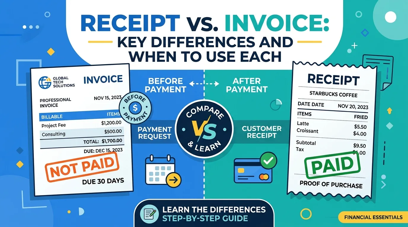 Receipt vs. Invoice: Key Differences and When to Use Each