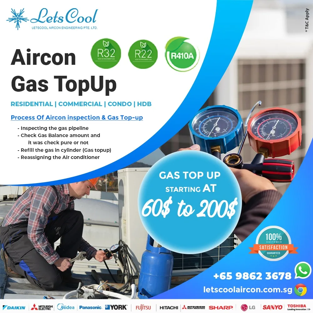 Aircon Gas TopUp Price Singapore
