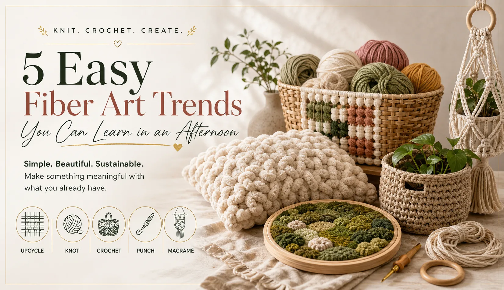 5 Easy Fiber Art Trends You Can Learn in an Afternoon