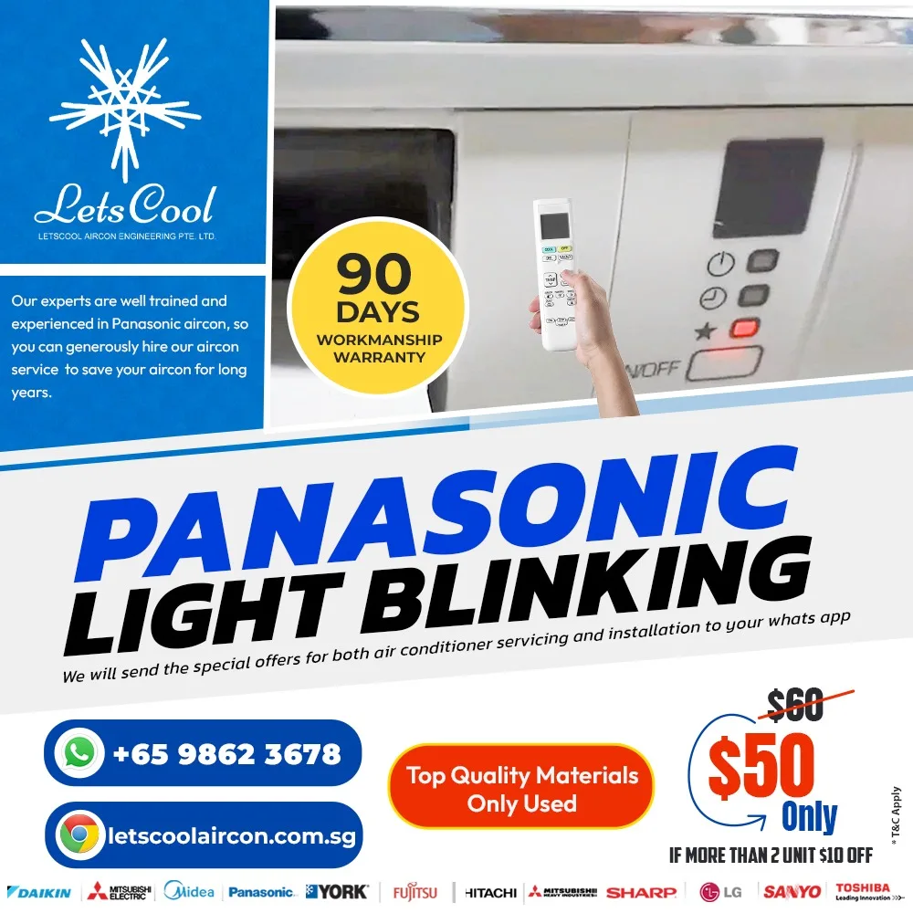 Why is my Panasonic aircon light blinking?