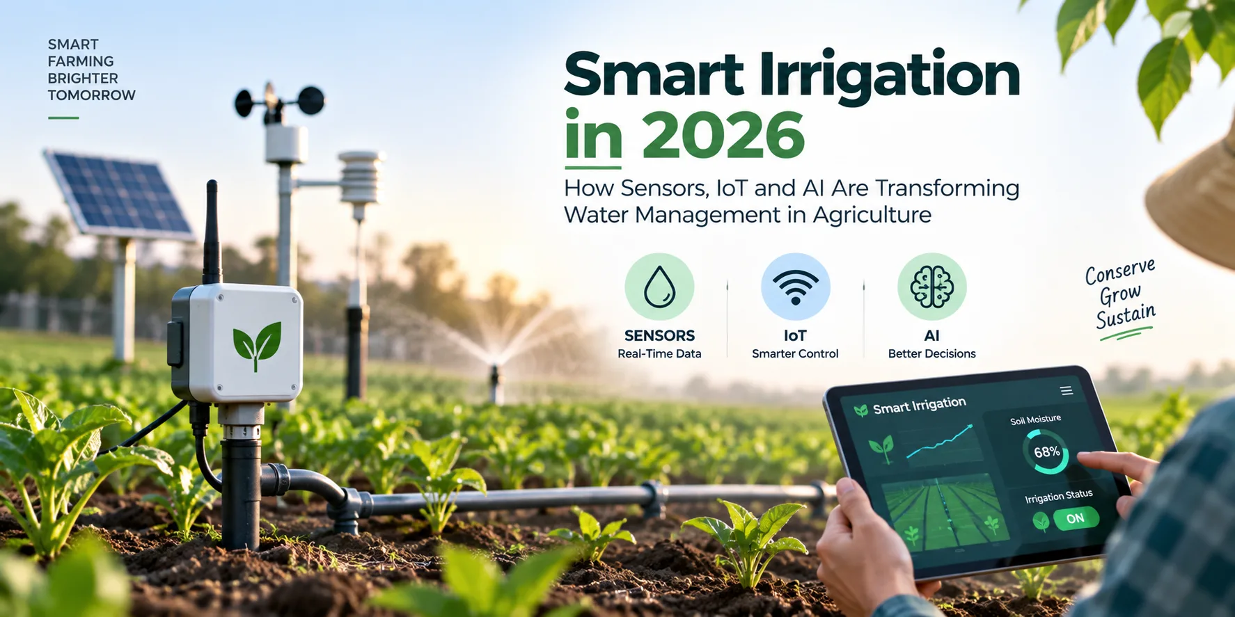 Smart Irrigation in 2026: How Sensors, IoT and AI Are Transforming Water Management in Agriculture