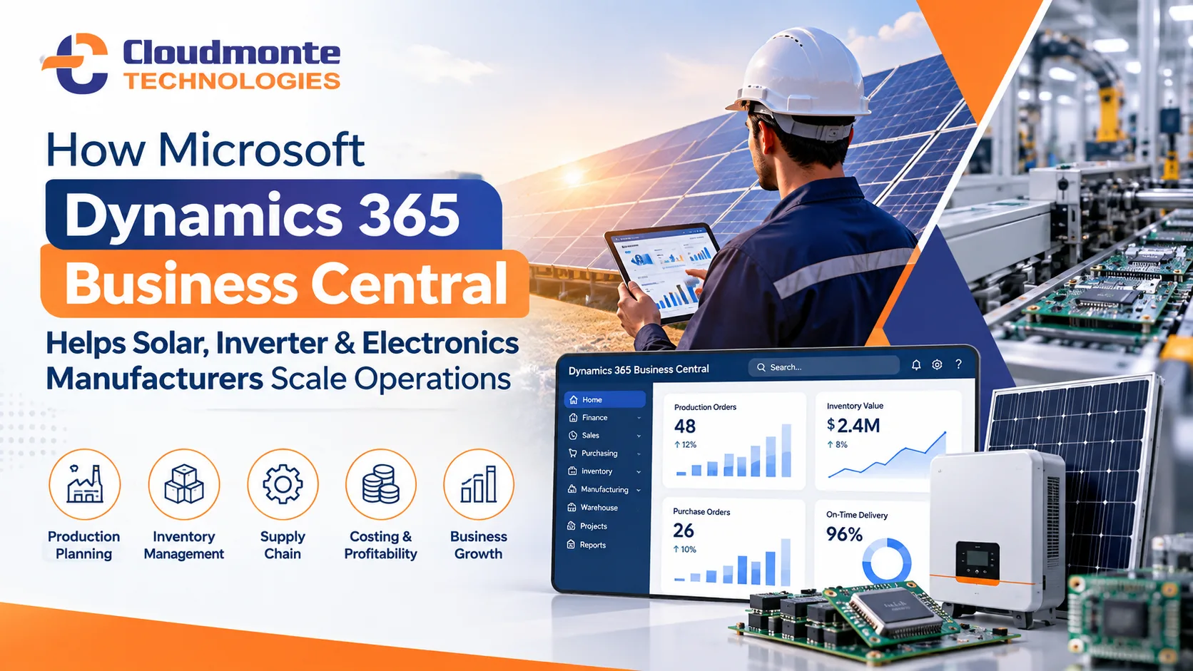 How Microsoft Dynamics 365 Business Central Helps Solar, Inverter & Electronics Manufacturers Scale Operations