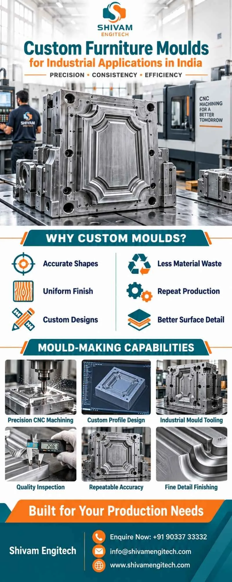 Custom Furniture Moulds for Precision Furniture Manufacturing in India